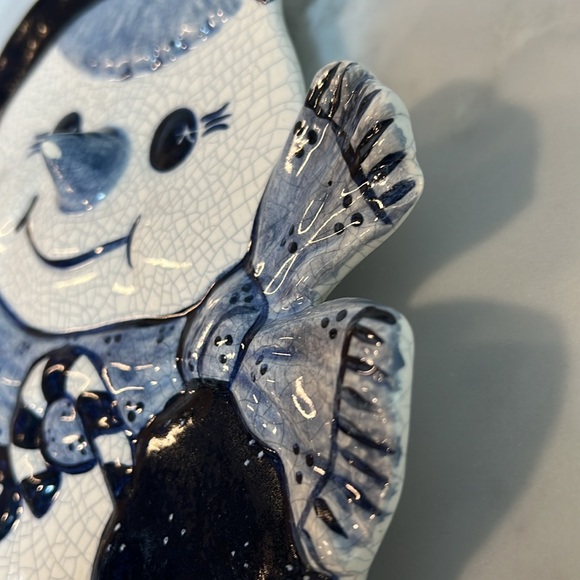 Dedham Pottery Snowman Serving Plate - Picture 3 of 9